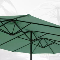 Parasol de marché extérieur rectangulaire Captiva Designs 2,7 x 4,5 m avec manivelle, couleur claire