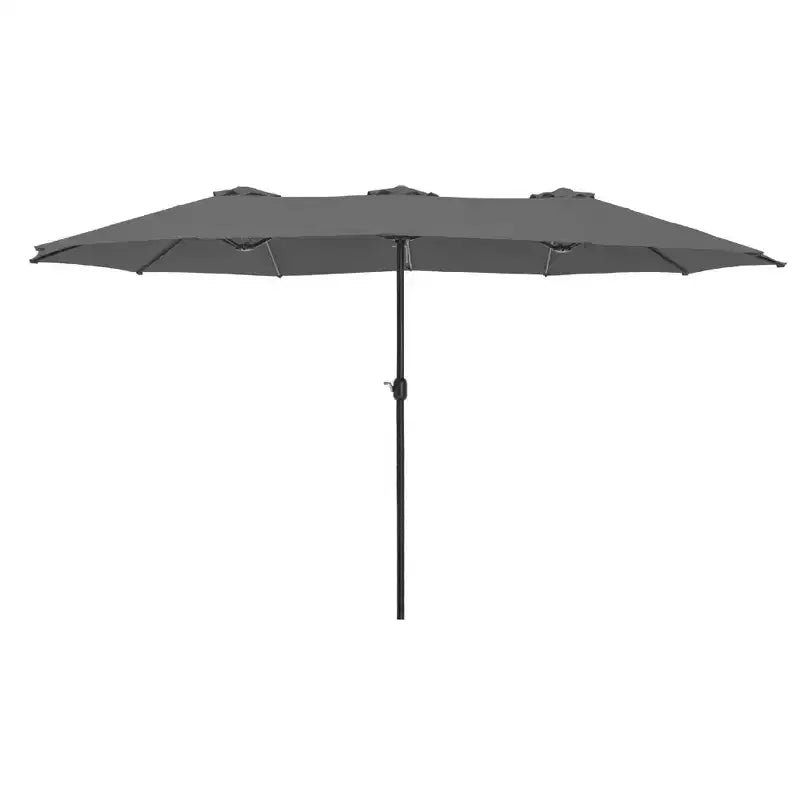 Parasol de marché extérieur rectangulaire Captiva Designs 2,7 x 4,5 m avec manivelle, couleur claire