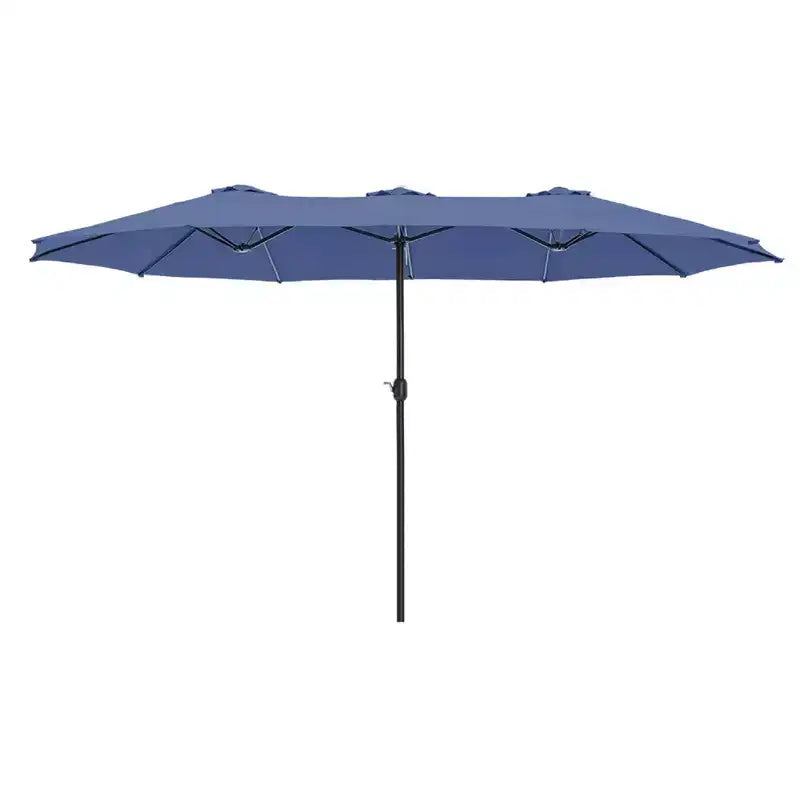 Parasol de marché extérieur rectangulaire Captiva Designs 2,7 x 4,5 m avec manivelle, couleur claire