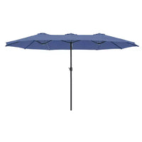 Parasol de marché extérieur rectangulaire Captiva Designs 2,7 x 4,5 m avec manivelle, couleur claire