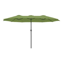 Parasol de marché extérieur rectangulaire Captiva Designs 2,7 x 4,5 m avec manivelle, couleur claire