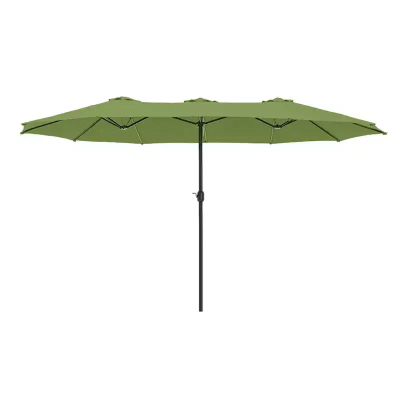Parasol de marché extérieur rectangulaire Captiva Designs 2,7 x 4,5 m avec manivelle, couleur claire