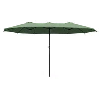 Parasol de marché extérieur rectangulaire Captiva Designs 2,7 x 4,5 m avec manivelle, couleur claire