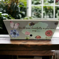 Tierra Garden Jardinière rectangulaire en bambou à arrosage automatique 16