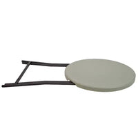 Table de bar ronde d'extérieur pliante Sunnydaze avec pieds en fer et plateau en plastique - 80,6 cm - Grise
