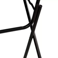 Table de bar ronde d'extérieur pliante Sunnydaze avec pieds en fer et plateau en plastique - 80,6 cm - Grise