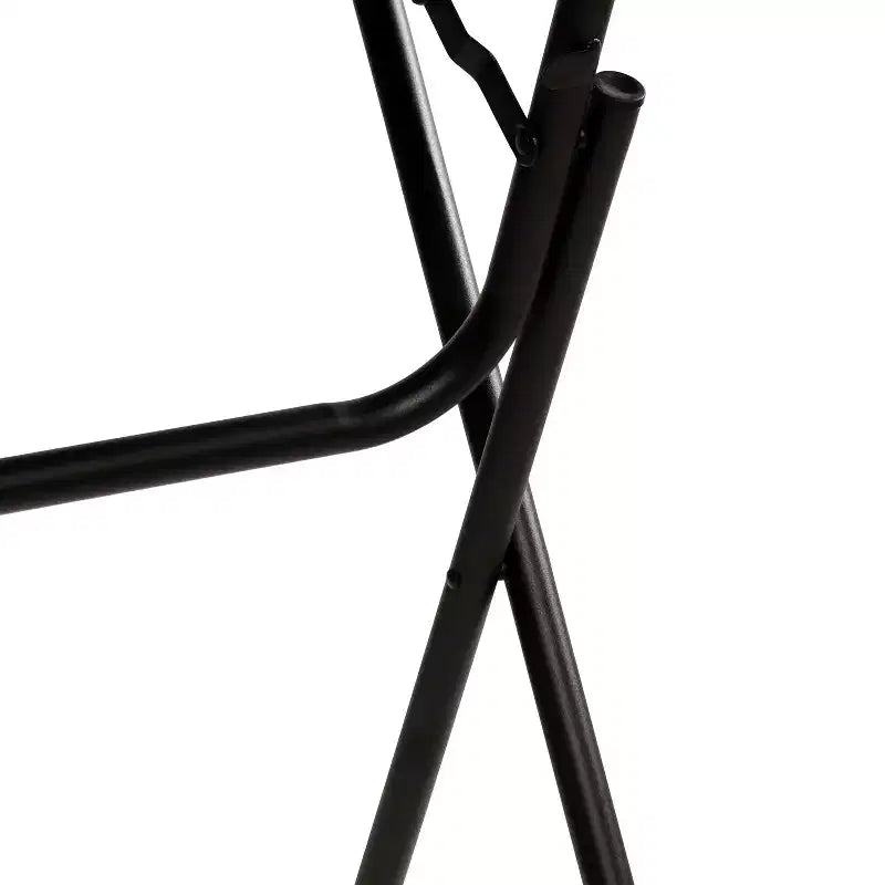 Table de bar ronde d'extérieur pliante Sunnydaze avec pieds en fer et plateau en plastique - 80,6 cm - Grise