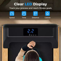 Tapis de marche 3-en-1 Costway sous le bureau avec télécommande, application intelligente et écran LED