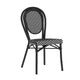 Chaise bistrot empilable Thonet Merrick Lane Celia, assise en rotin PE et cadre en métal pour usage intérieur/extérieur