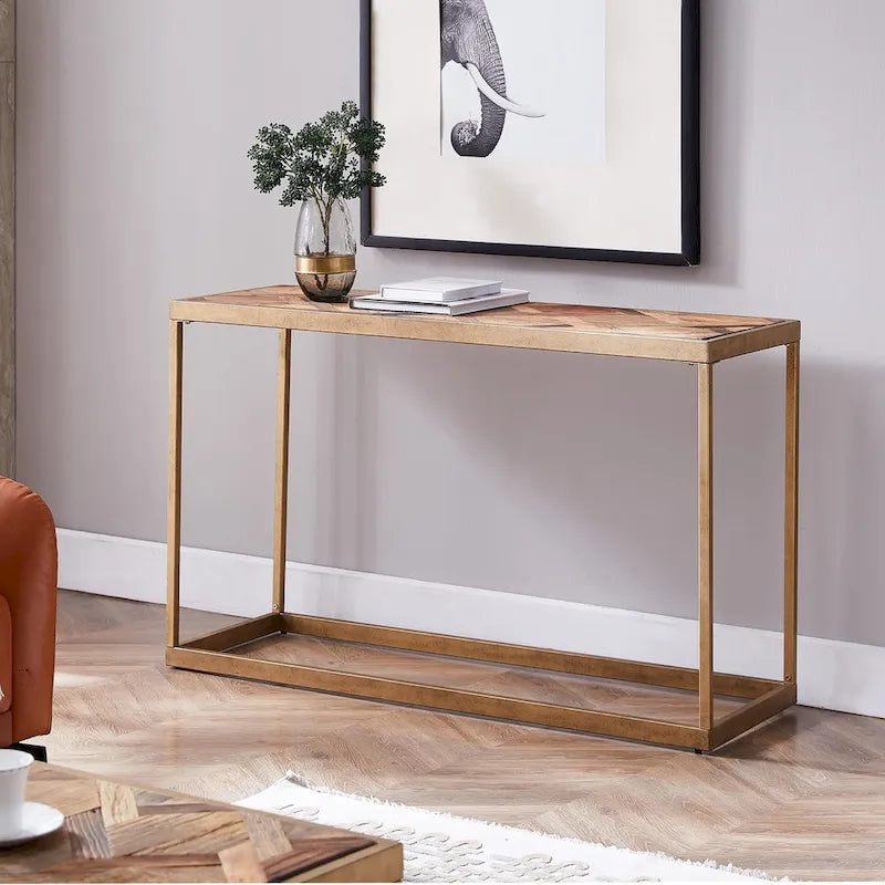 Table console SEI Furniture Darren moderne en bois récupéré