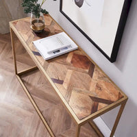 Table console SEI Furniture Darren moderne en bois récupéré