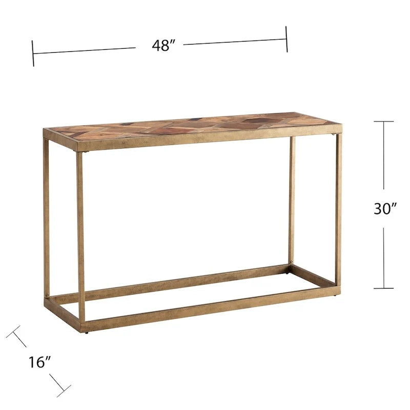 Table console SEI Furniture Darren moderne en bois récupéré