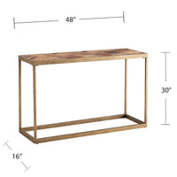 Table console SEI Furniture Darren moderne en bois récupéré