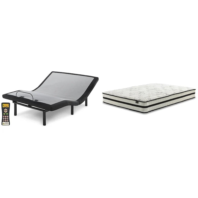 Ensemble de matelas hybride Signature Design by Ashley Chime 10 pouces noir/blanc, 2 pièces