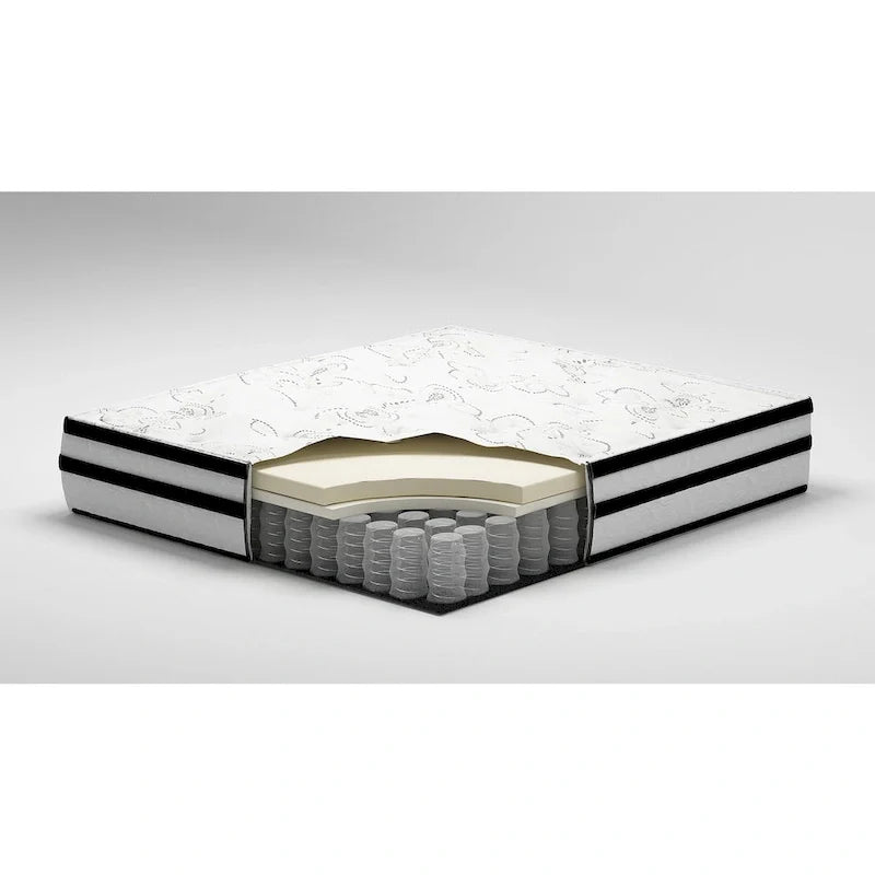 Ensemble de matelas hybride Signature Design by Ashley Chime 10 pouces noir/blanc, 2 pièces