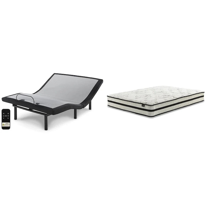 Ensemble de matelas hybride Signature Design by Ashley Chime 10 pouces noir/blanc, 2 pièces