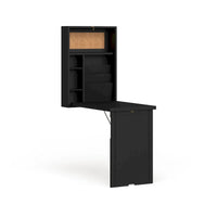 SEI Furniture Bureau Convertible Mural Rabattable Murphy Noir