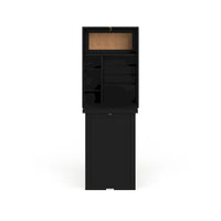 SEI Furniture Bureau Convertible Mural Rabattable Murphy Noir