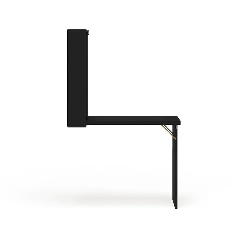 SEI Furniture Bureau Convertible Mural Rabattable Murphy Noir