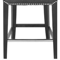 Tabouret de comptoir en similicuir noir Jenelle de SAFAVIEH - 18,7 L x 23 P x 36,4 H - 19Lx23Px36H