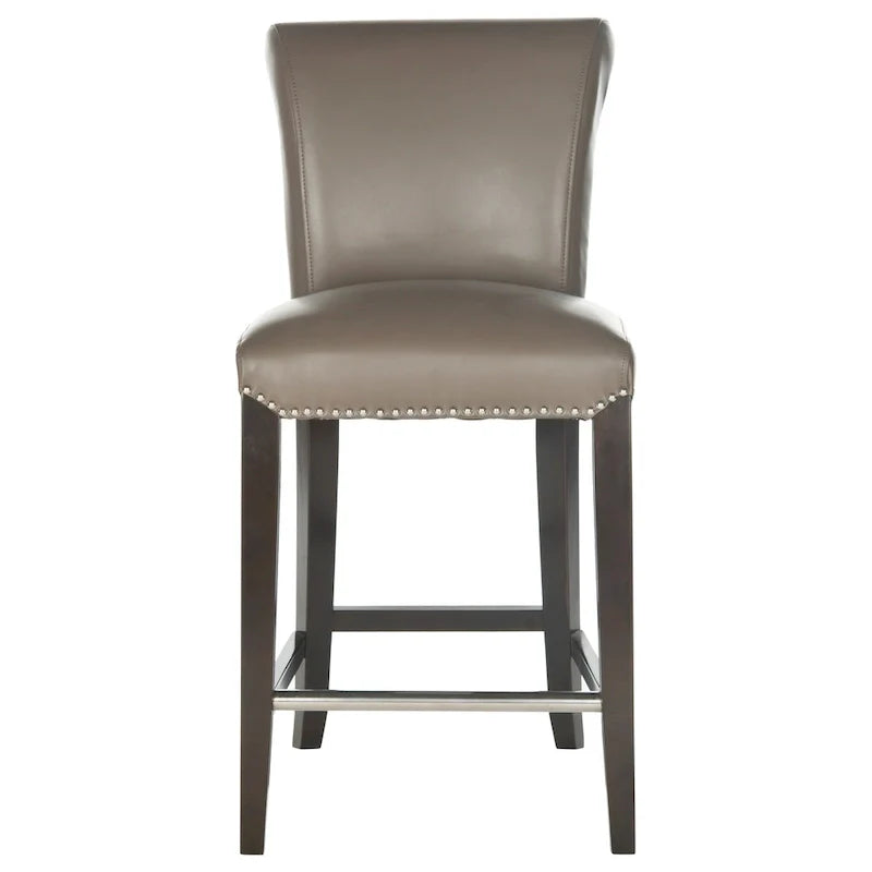Tabouret de comptoir en similicuir noir Jenelle de SAFAVIEH - 18,7 L x 23 P x 36,4 H - 19Lx23Px36H
