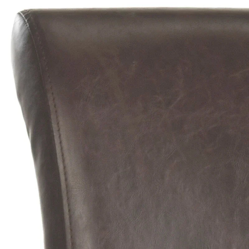 Tabouret de comptoir en similicuir noir Jenelle de SAFAVIEH - 18,7 L x 23 P x 36,4 H - 19Lx23Px36H