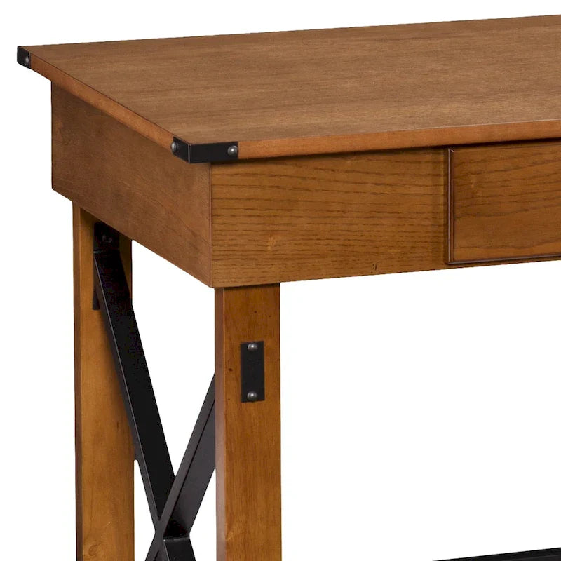 Bureau à hauteur réglable SEI Furniture Carlan en pin vieilli