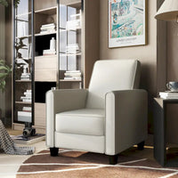 Fauteuil inclinable rembourré gansé en tissu traditionnel Haynes par Furniture of America