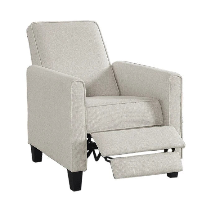 Fauteuil inclinable rembourré gansé en tissu traditionnel Haynes par Furniture of America