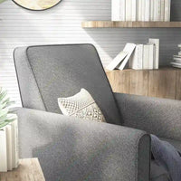 Fauteuil inclinable rembourré gansé en tissu traditionnel Haynes par Furniture of America