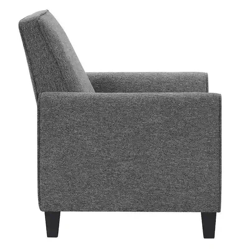 Fauteuil inclinable rembourré gansé en tissu traditionnel Haynes par Furniture of America