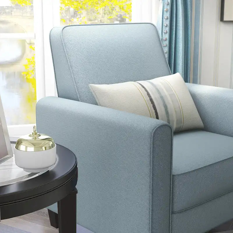 Fauteuil inclinable rembourré gansé en tissu traditionnel Haynes par Furniture of America