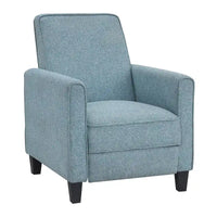 Fauteuil inclinable rembourré gansé en tissu traditionnel Haynes par Furniture of America