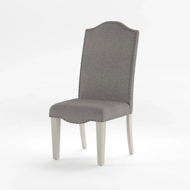 Chaises de salle à manger en tissu gris antique Sope (Lot de 2) par Furniture of America