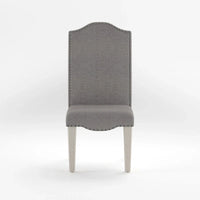 Chaises de salle à manger en tissu gris antique Sope (Lot de 2) par Furniture of America
