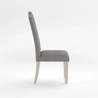 Chaises de salle à manger en tissu gris antique Sope (Lot de 2) par Furniture of America