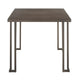 Table de salle à manger industrielle en bois et métal Arturio Carbon Loft