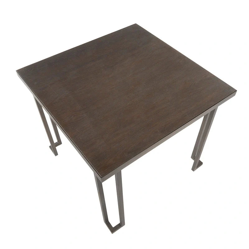 Table de salle à manger industrielle en bois et métal Arturio Carbon Loft