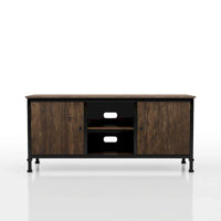 Meuble TV multifonctionnel en bois de chêne rustique Dele de 60 pouces par Furniture of America