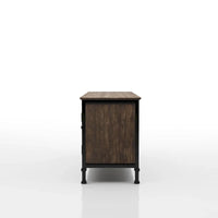 Meuble TV multifonctionnel en bois de chêne rustique Dele de 60 pouces par Furniture of America