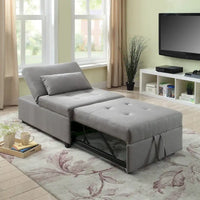 Fauteuil Futon Convertible Capitonné Contemporain en Tissu Jave par Furniture of America