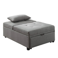 Fauteuil Futon Convertible Capitonné Contemporain en Tissu Jave par Furniture of America