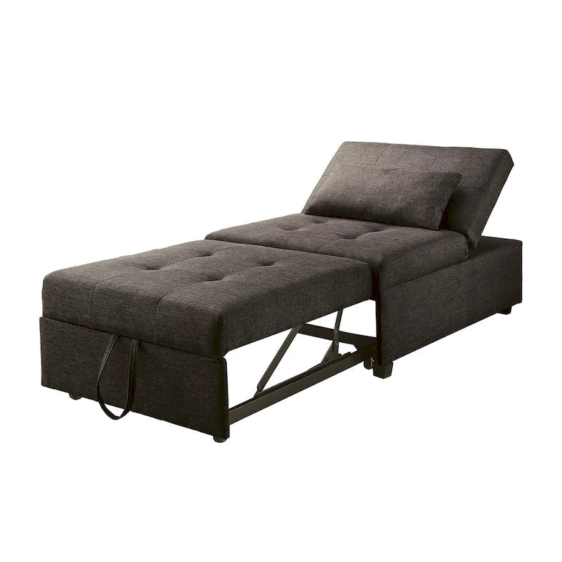 Fauteuil Futon Convertible Capitonné Contemporain en Tissu Jave par Furniture of America