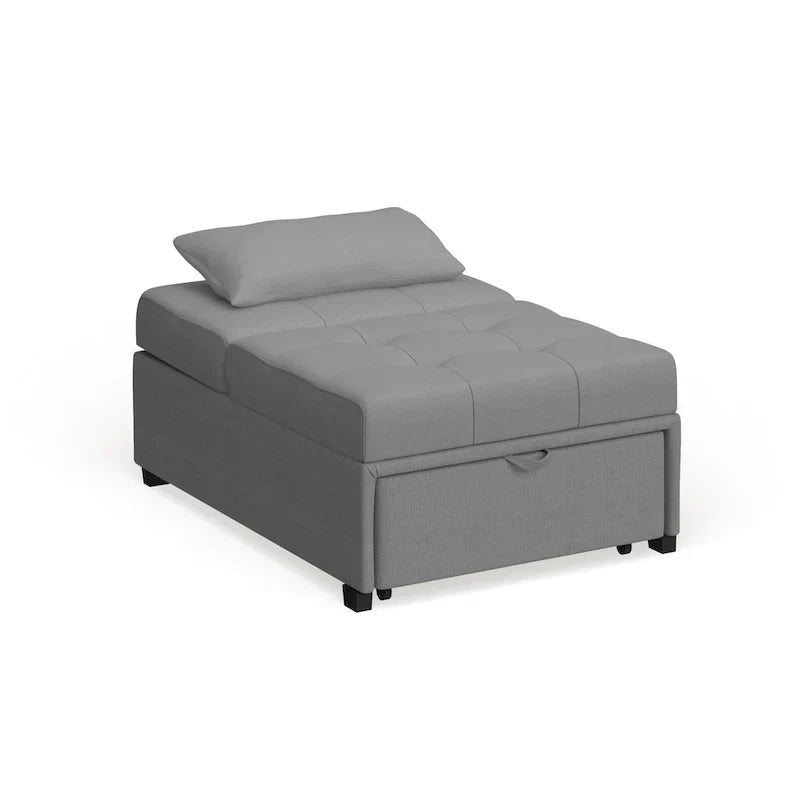 Fauteuil Futon Convertible Capitonné Contemporain en Tissu Jave par Furniture of America