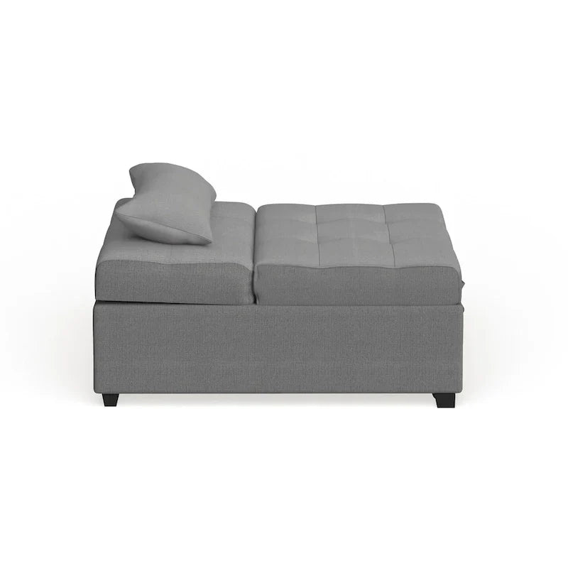 Fauteuil Futon Convertible Capitonné Contemporain en Tissu Jave par Furniture of America
