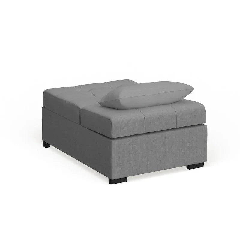 Fauteuil Futon Convertible Capitonné Contemporain en Tissu Jave par Furniture of America