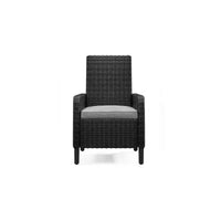 Fauteuil d'extérieur Beachcroft par Signature Design by Ashley avec coussin (ensemble de 2), noir/gris clair