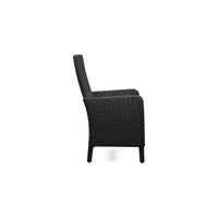 Fauteuil d'extérieur Beachcroft par Signature Design by Ashley avec coussin (ensemble de 2), noir/gris clair