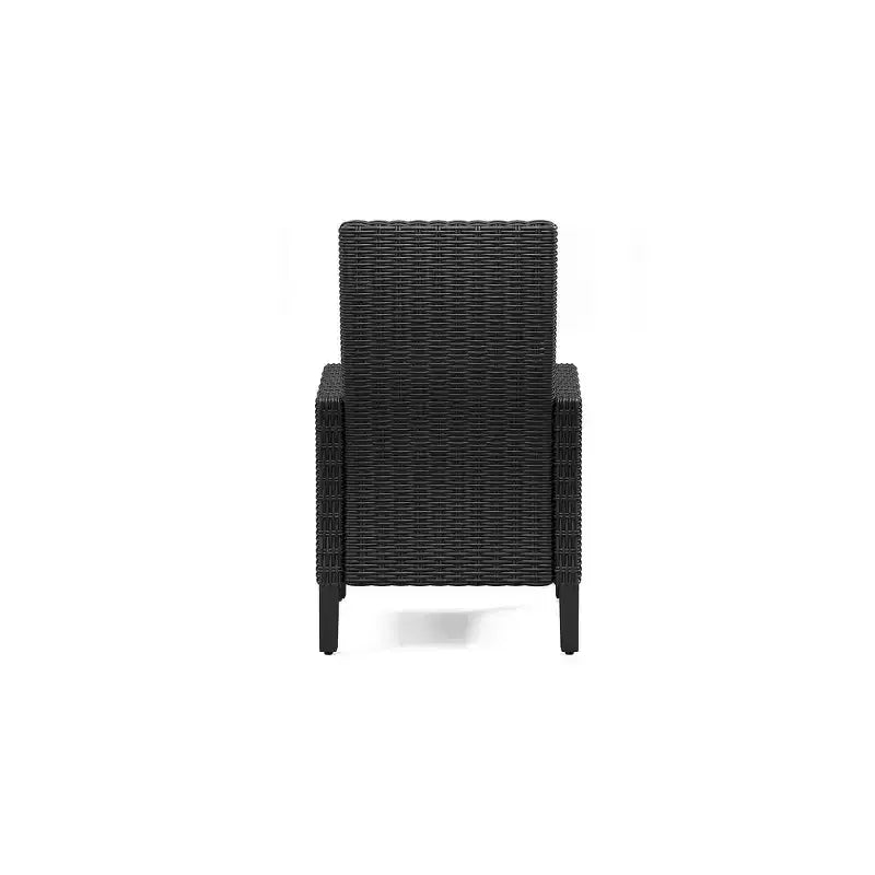Fauteuil d'extérieur Beachcroft par Signature Design by Ashley avec coussin (ensemble de 2), noir/gris clair