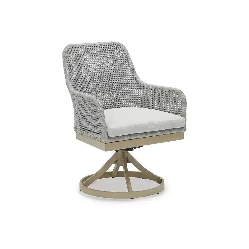 Signature Design by Ashley Seton Creek Chaise de salle à manger pivotante extérieure (lot de 2), gris